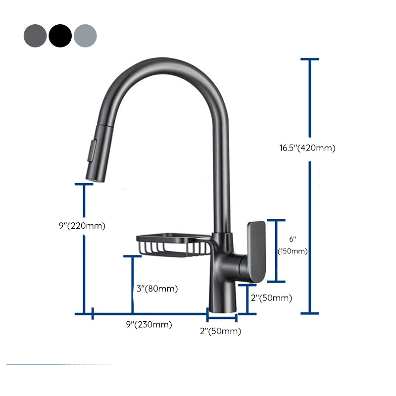 Modern Pull Down Kitchen Faucet Single Handle Faucet with Pull Out Sprayer