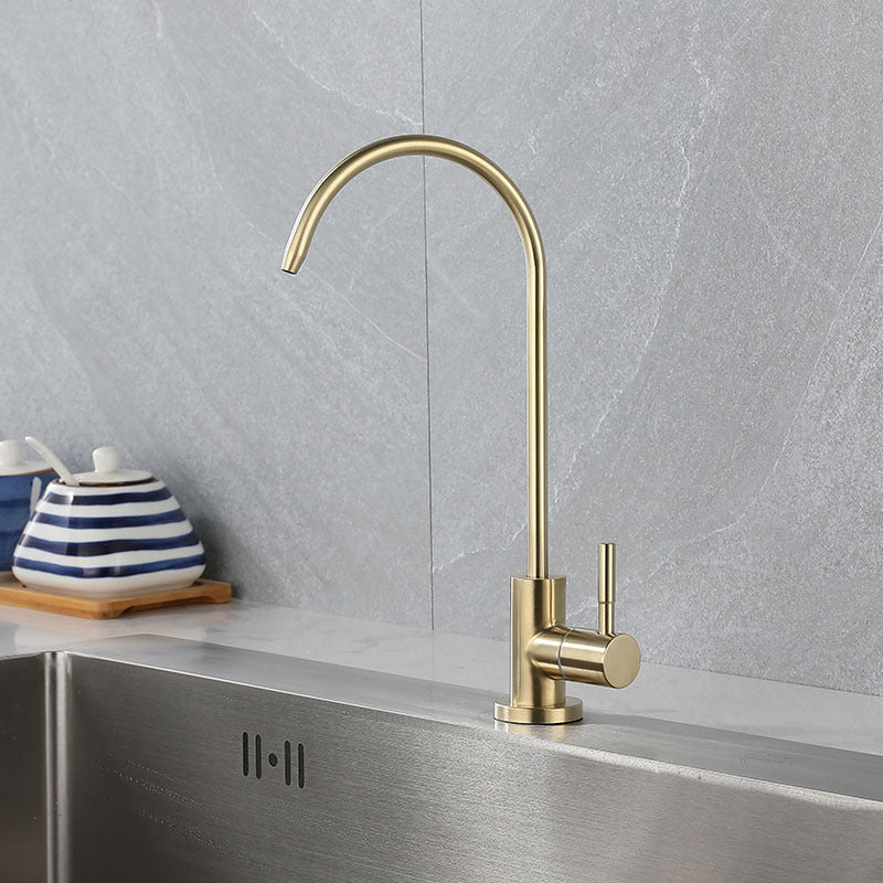 Contemporary Single Handle Kitchen Faucet Pull Down 1-Hold  Bar Faucet with No Sensor