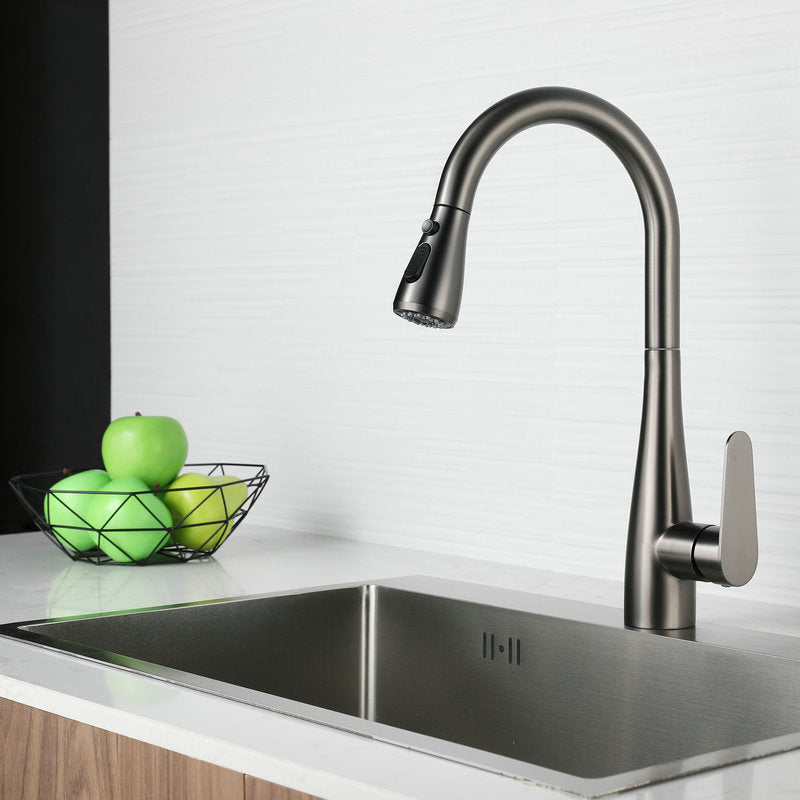 Modern Style Retractable Kitchen Faucet Stainless Steel Single Handle Kitchen Faucet