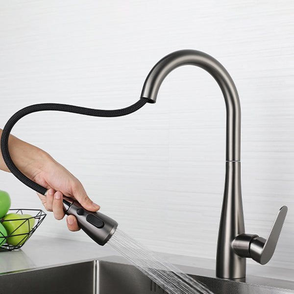 Modern Style Retractable Kitchen Faucet Stainless Steel Single Handle Kitchen Faucet