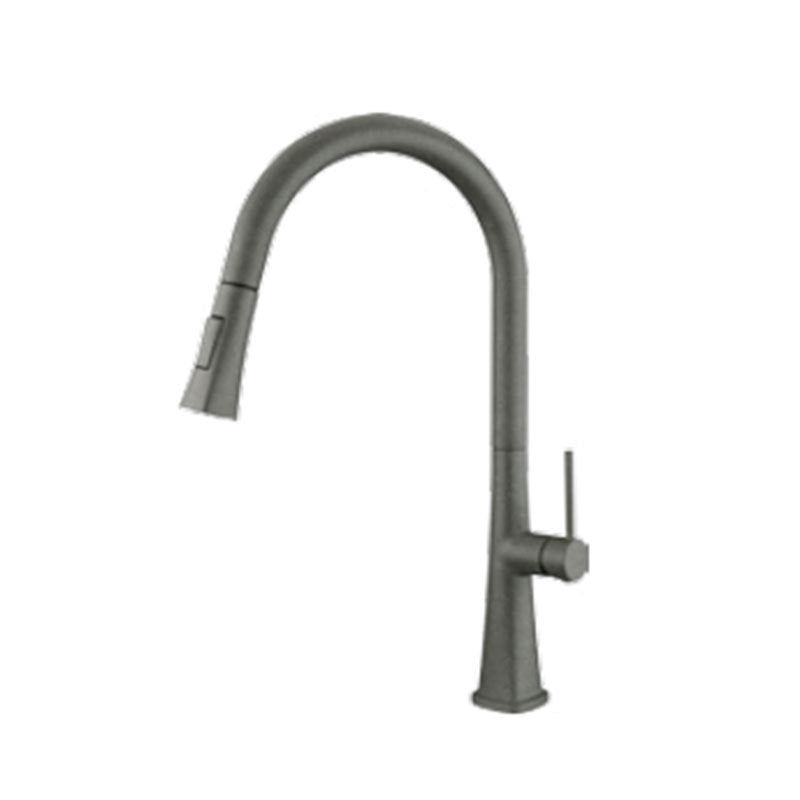 Contemporary One Handle Kitchen Faucet Pull Down 1-Hold  Bar Faucet with Pull Out Sprayer