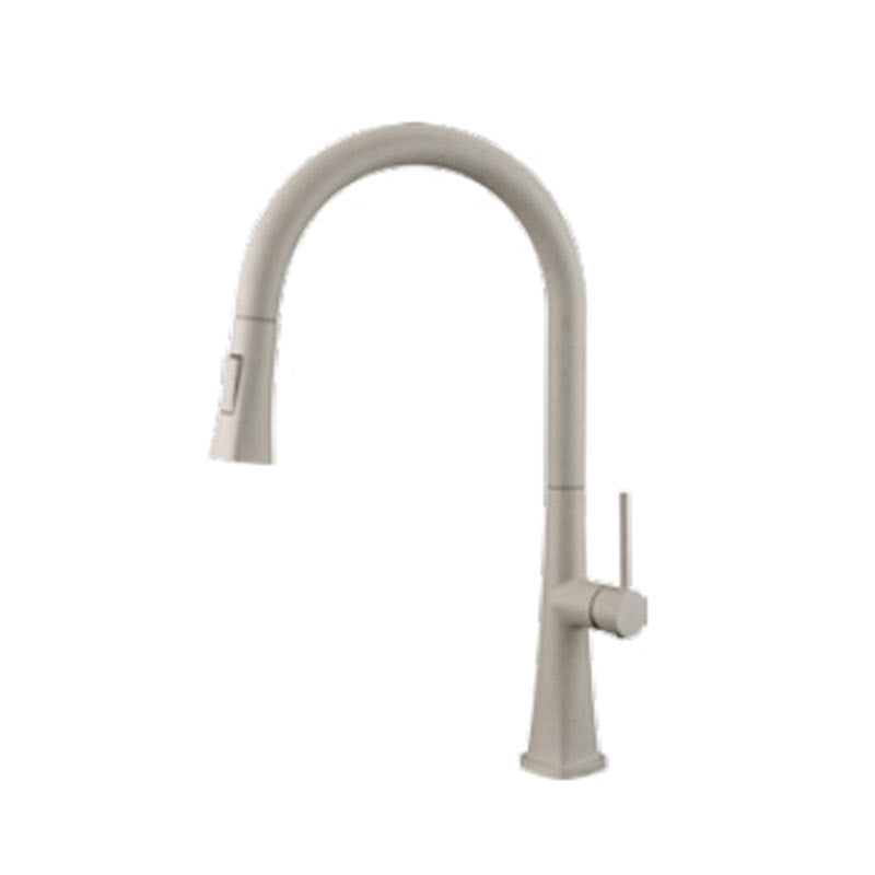 Contemporary One Handle Kitchen Faucet Pull Down 1-Hold  Bar Faucet with Pull Out Sprayer