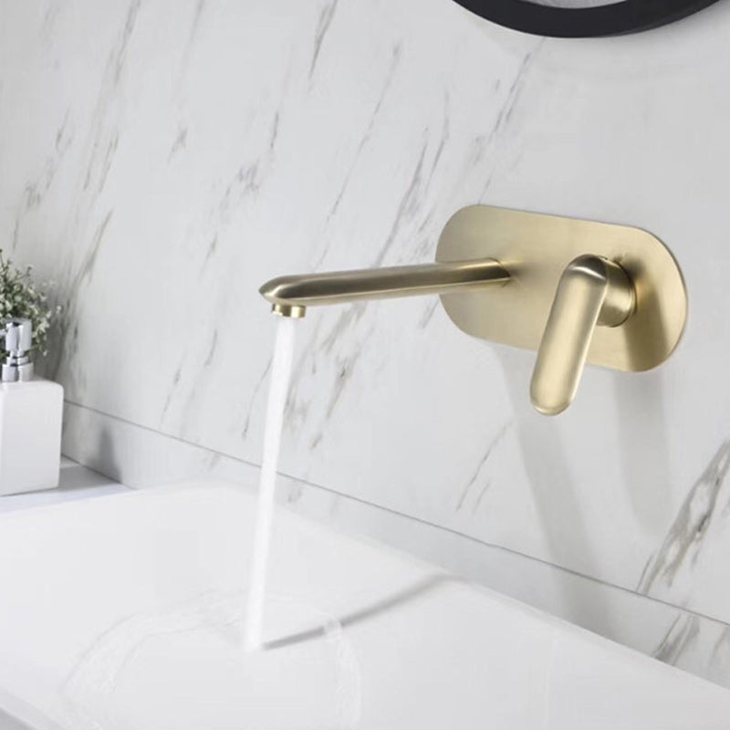 One Hole Faucet One Lever Handle Wall Mounted Bathroom Faucet