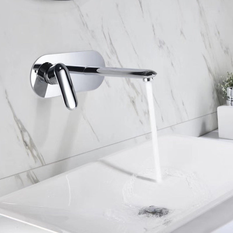 One Hole Faucet One Lever Handle Wall Mounted Bathroom Faucet