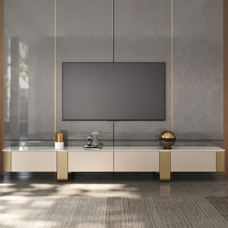 Contemporary Media Console TV Stand Stone TV Stand for Living Room