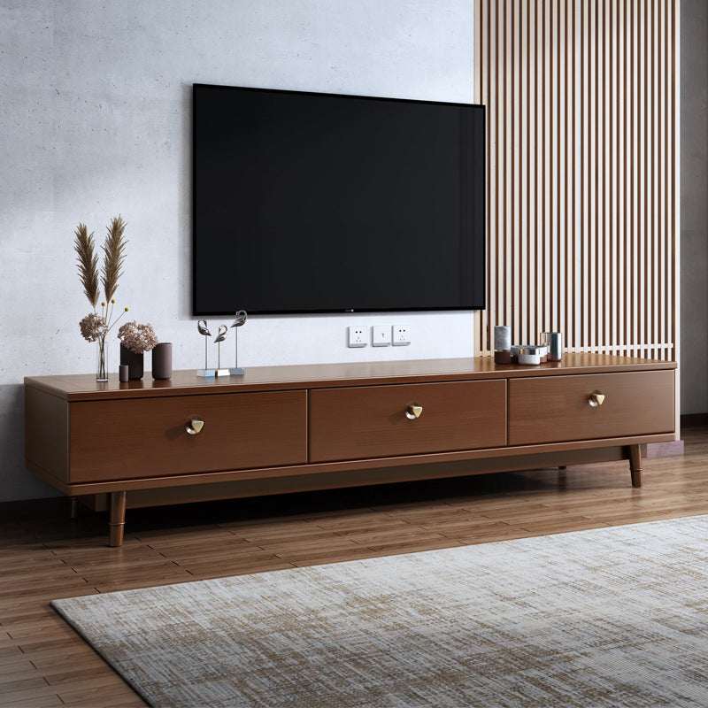 Modern TV Media Stand Wood TV Stand Console with Splayed Wooden Legs