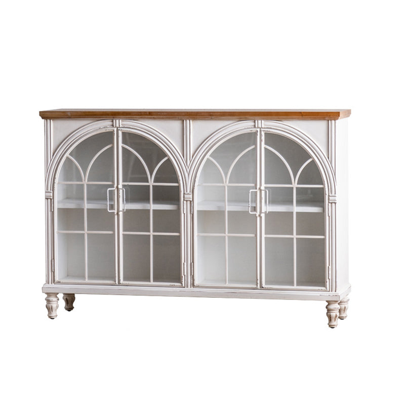 Modern Pine Display Stand Standard White Display Cabinet for Dining Room