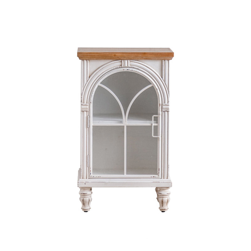 Modern Pine Display Stand Standard White Display Cabinet for Dining Room