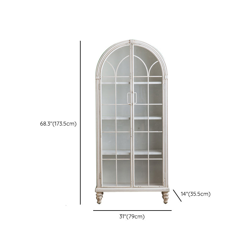 Modern Pine Display Stand Standard White Display Cabinet for Dining Room