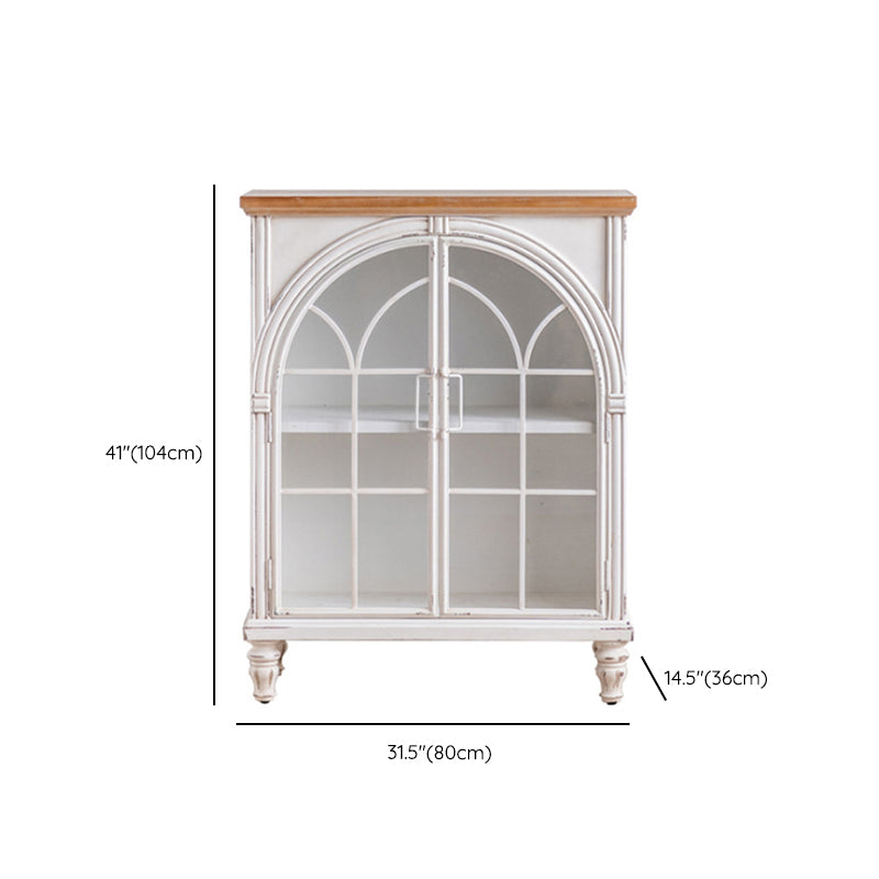 Modern Pine Display Stand Standard White Display Cabinet for Dining Room