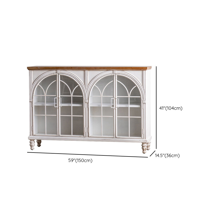 Modern Pine Display Stand Standard White Display Cabinet for Dining Room