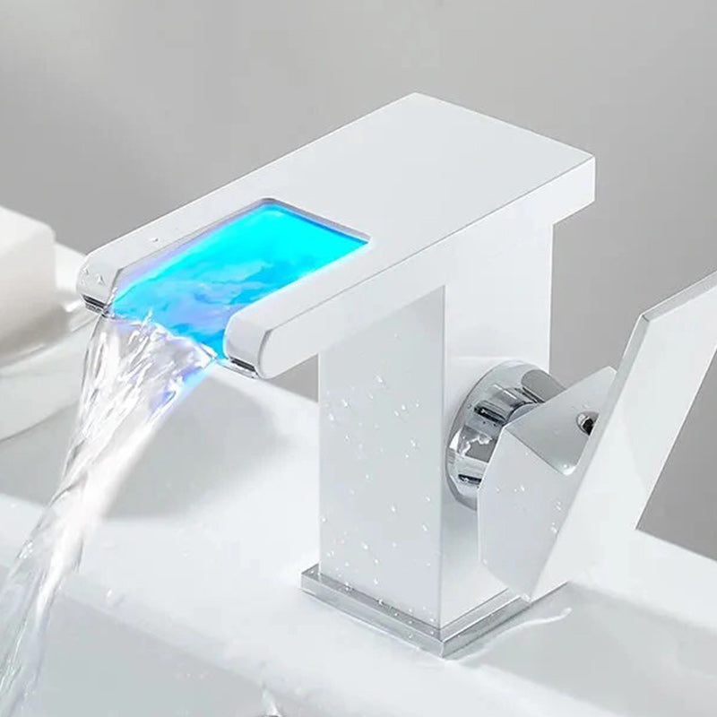 1-Handle Lavatory Faucet 1-Hole Vessel Sink Faucet with LED Lighting