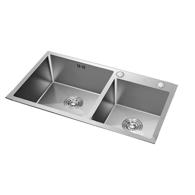 Contemporary Style Kitchen Sink Stainless Steel Kitchen Sink with Drain Strainer Kit