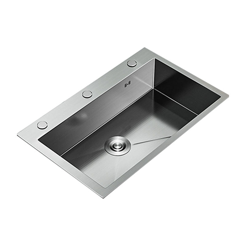 Classic Style Kitchen Sink Stainless Steel 3 Holes Kitchen Sink with Drain Strainer Kit