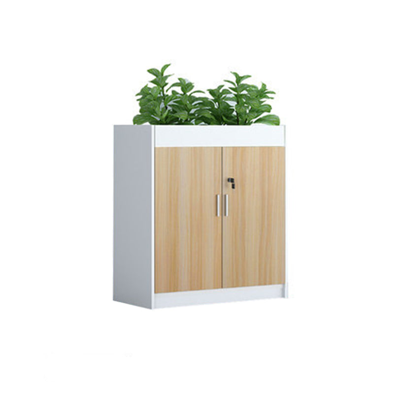 Wood Vertical File Cabinet Color Block Modern File Cabinet with Locking