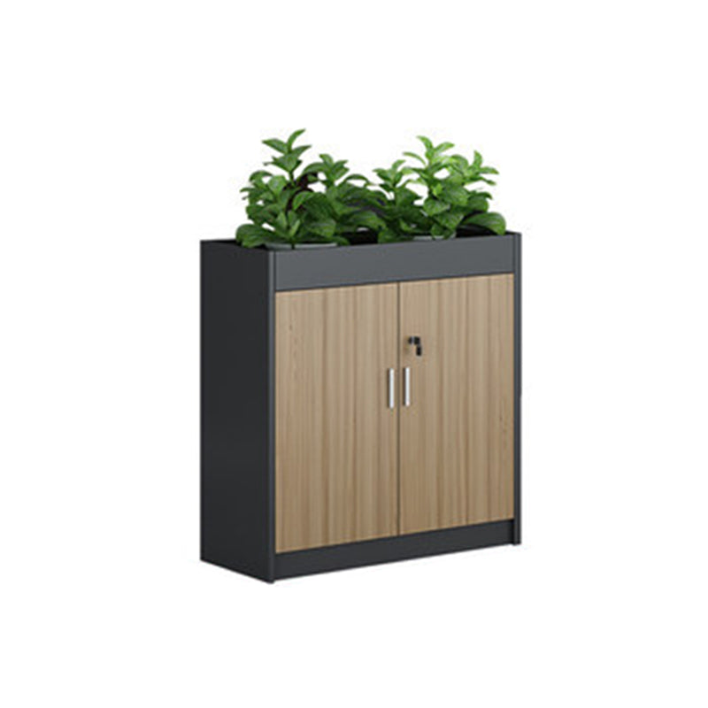 Wood Vertical File Cabinet Color Block Modern File Cabinet with Locking