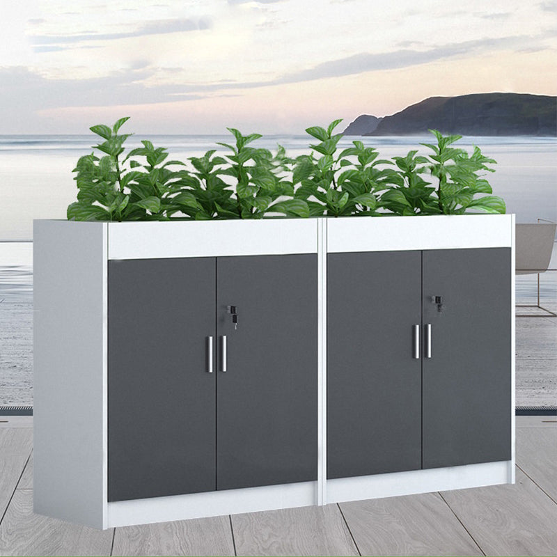 Wood Vertical File Cabinet Color Block Modern File Cabinet with Locking