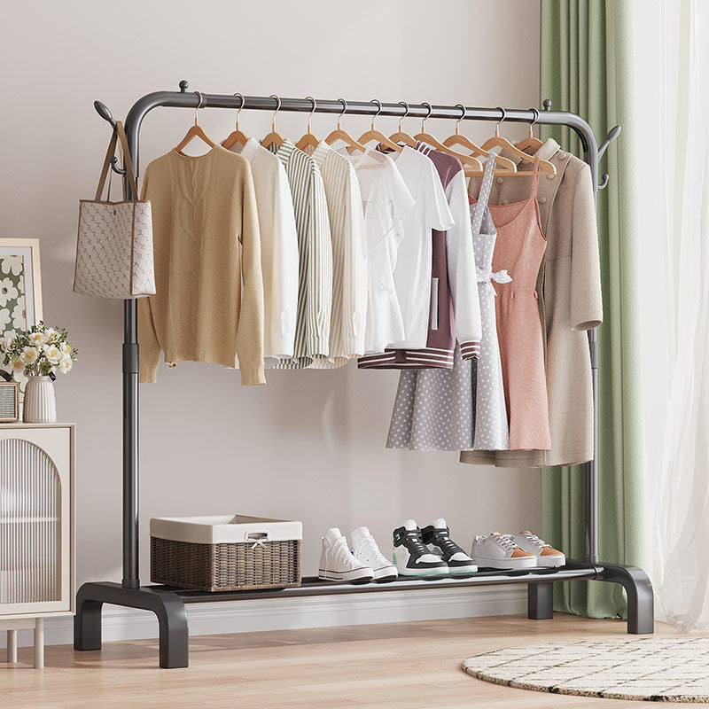 Contemporary Metal Coat Rack Storage Shelving Coat Rack with Coat Hooks