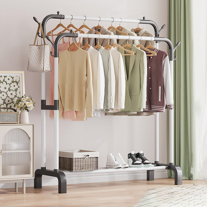 Contemporary Metal Coat Rack Storage Shelving Coat Rack with Coat Hooks