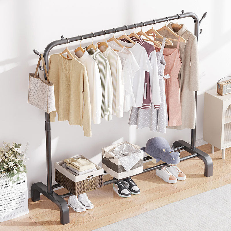 Contemporary Metal Coat Rack Storage Shelving Coat Rack with Coat Hooks