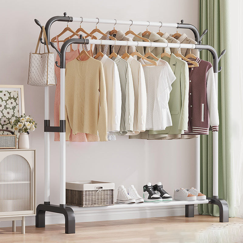 Contemporary Metal Coat Rack Storage Shelving Coat Rack with Coat Hooks