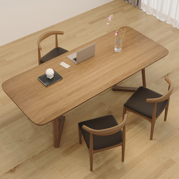 Modern Office Writing Table Solid Wood Rectangular Office Desk