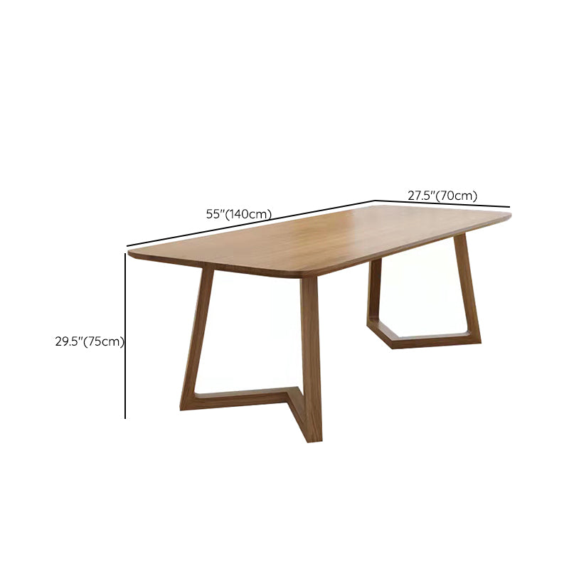 Modern Office Writing Table Solid Wood Rectangular Office Desk