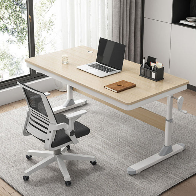 Modern Rectangle Writing Table Wooden Adjustable Working Desk