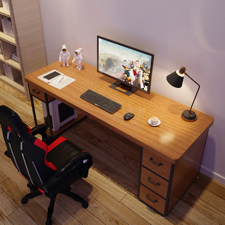 Rectangular Solid Wood Computer Desk Modern Home Meeting Desk with Drawers