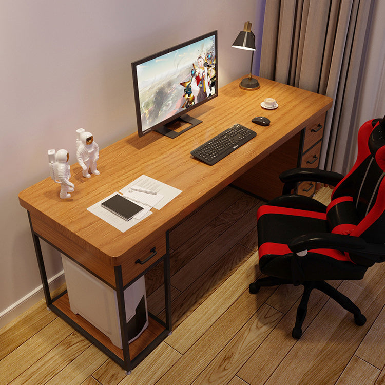 Rectangular Solid Wood Computer Desk Modern Home Meeting Desk with Drawers