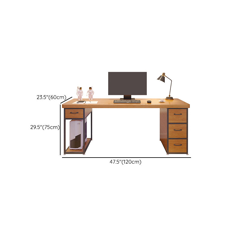 Rectangular Solid Wood Computer Desk Modern Home Meeting Desk with Drawers