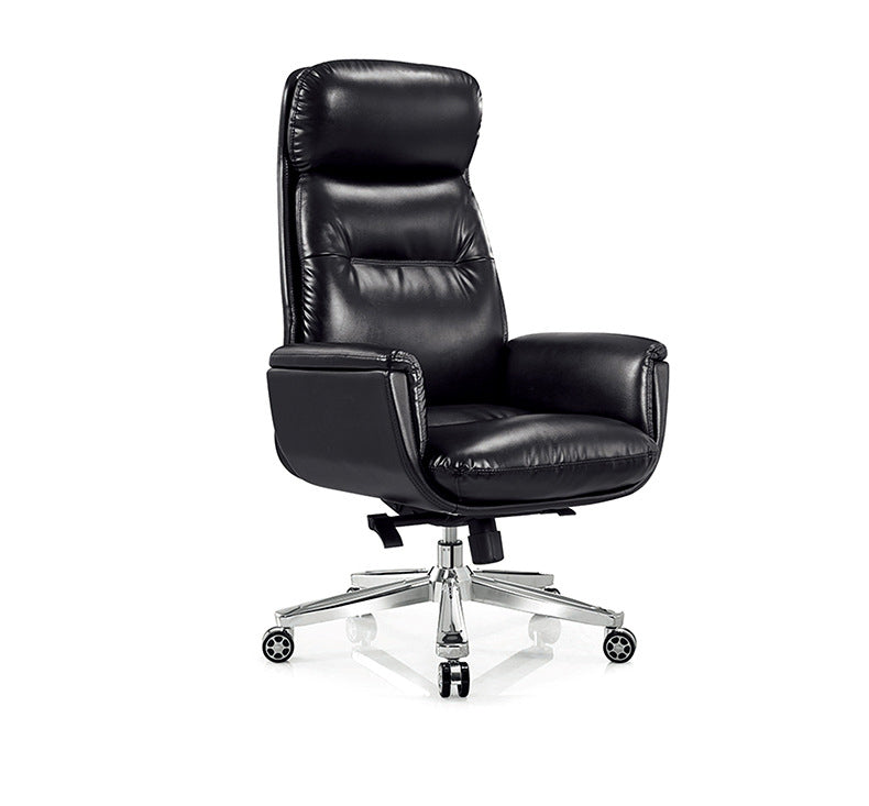 25" Wide Contemporary Managers Chair Black Leather Executive Chair