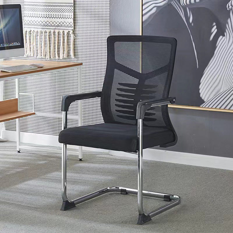 19" Wide Modern Desk Chair Breathable AirGrid Fixed Arms Office Chair