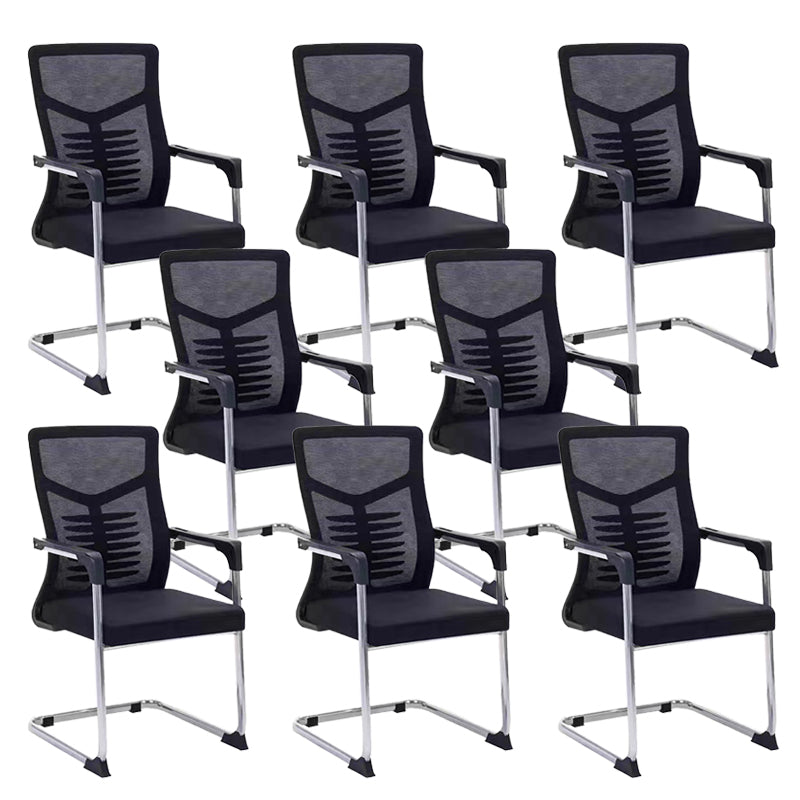 19" Wide Modern Desk Chair Breathable AirGrid Fixed Arms Office Chair