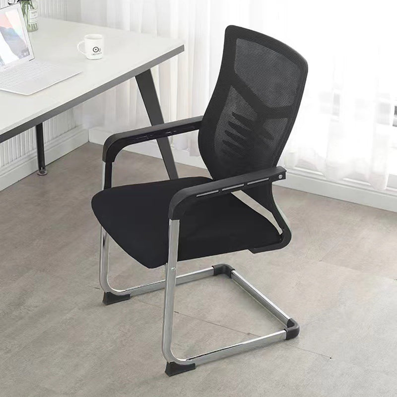 19" Wide Modern Desk Chair Breathable AirGrid Fixed Arms Office Chair