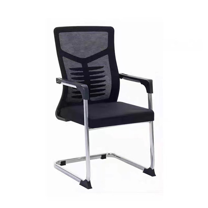 19" Wide Modern Desk Chair Breathable AirGrid Fixed Arms Office Chair