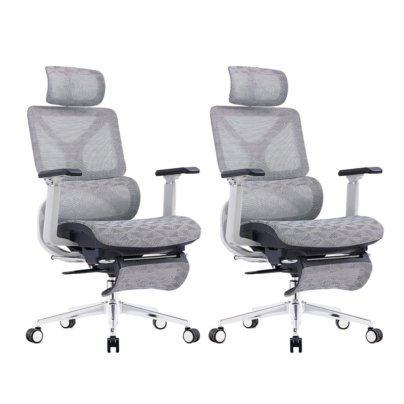 24" Wide Modern Desk Chair Breathable AirGrid Adjustable Arms Office Chair