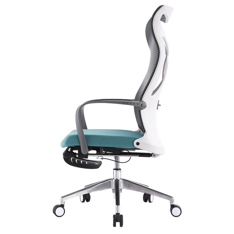 Fixed Arms Desk Chair Microfiber Desk High Back Chair Swivel Ergonomic