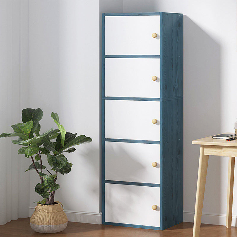 Contemporary Rectangle Wooden Accent Cabinet with Doors Storage Cabinet