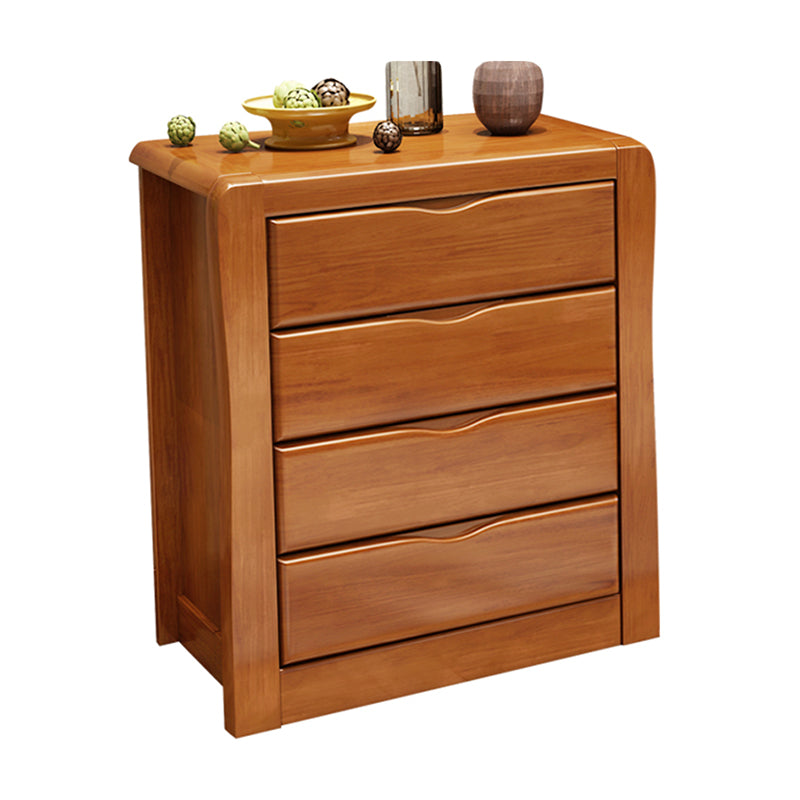 Modern Rectangle Wood Accent Cabinet Grooves Cabinet with Drawer