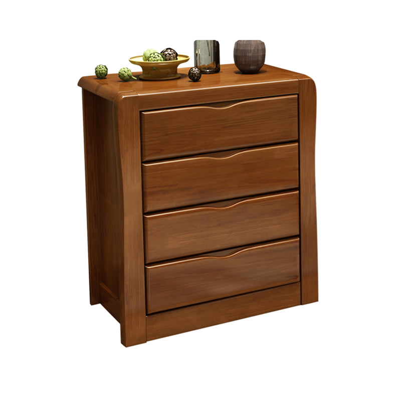 Modern Rectangle Wood Accent Cabinet Grooves Cabinet with Drawer