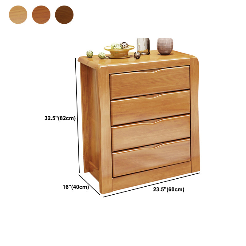 Modern Rectangle Wood Accent Cabinet Grooves Cabinet with Drawer