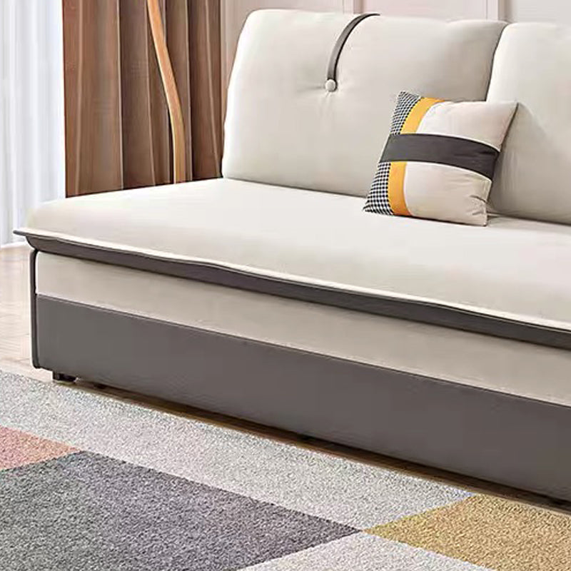 Modern and Contemporary Metal Fabric No Theme Upholstered Storage Bed