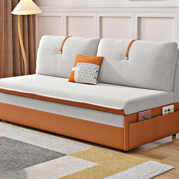 Modern and Contemporary Metal Fabric No Theme Upholstered Storage Bed