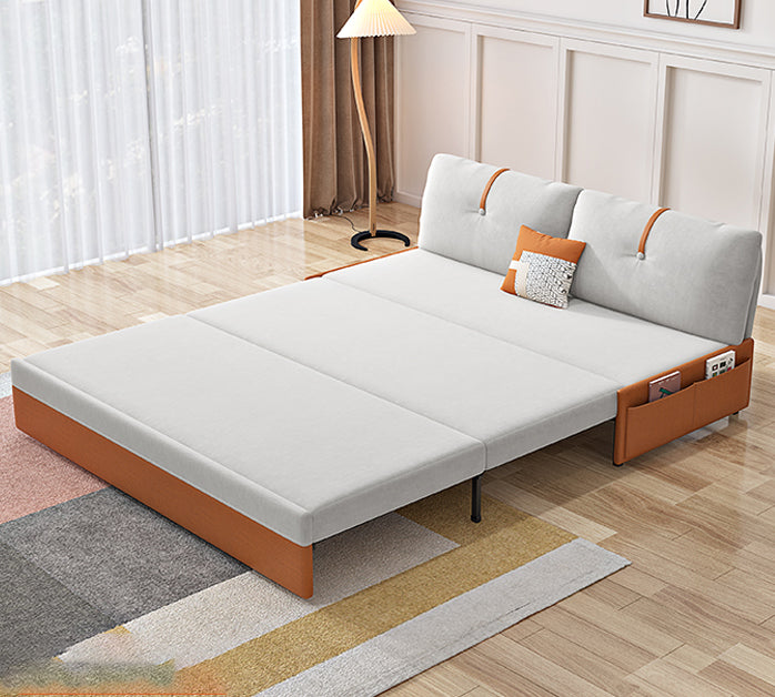 Modern and Contemporary Metal Fabric No Theme Upholstered Storage Bed