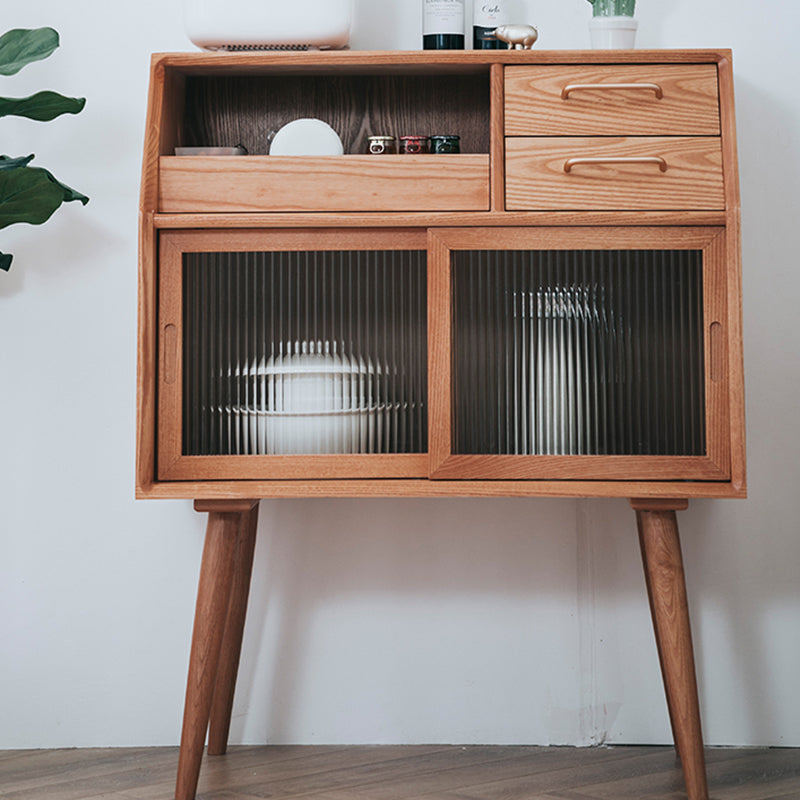 Wooden Home Storage Sideboard 31.5"L Modern Rectangular Sideboard Table