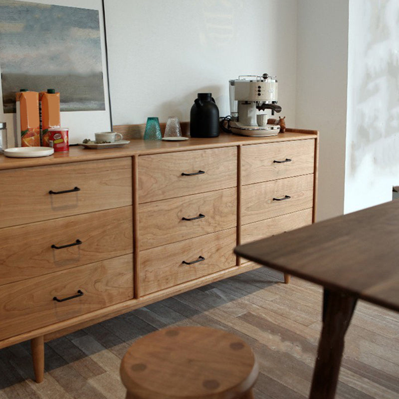 Rectangle Wooden Storage Sideboard Farmhouse Side Board with Drawers