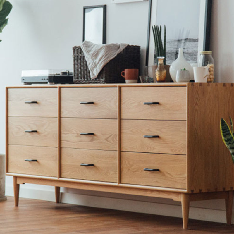 Rectangle Wooden Storage Sideboard Farmhouse Side Board with Drawers