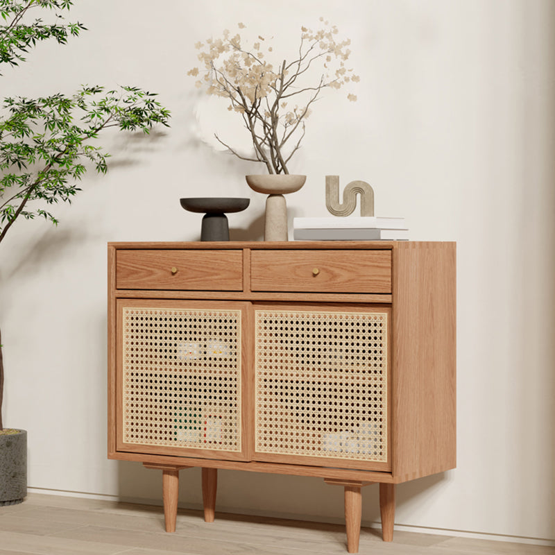 Farmhouse Storage Sideboard Home Wooden Side Board with Sliding Door