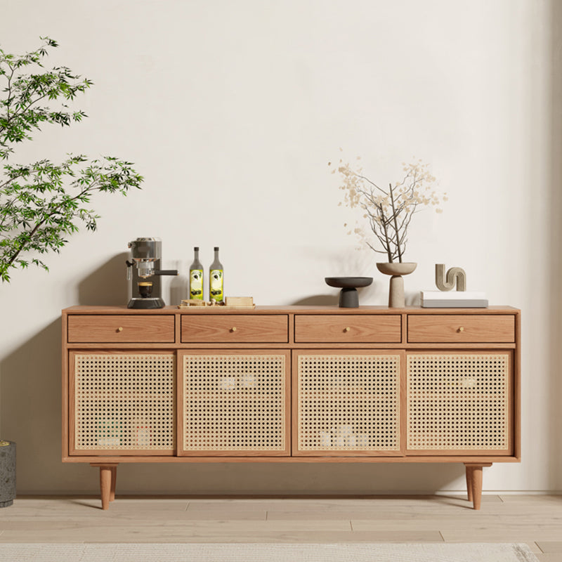 Farmhouse Storage Sideboard Home Wooden Side Board with Sliding Door